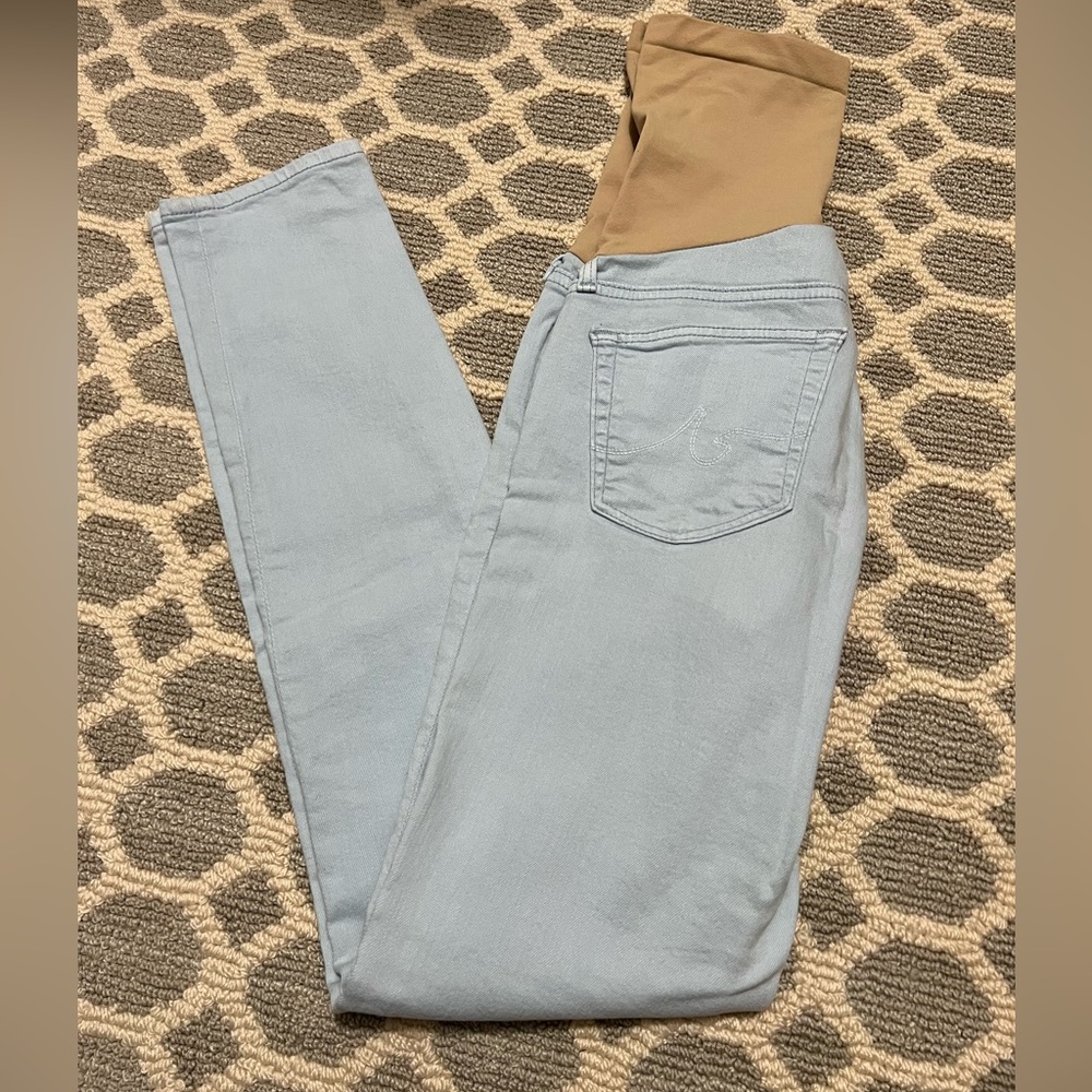 AG Jeans Maternity Legging Ankle 26 sky blue EUC